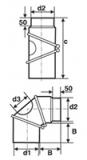 Bogen, drehbar, mit Tür, Durchmesser 160mm